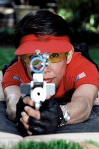 Vera Koo shooting prone (Jack Hutchenson photo)