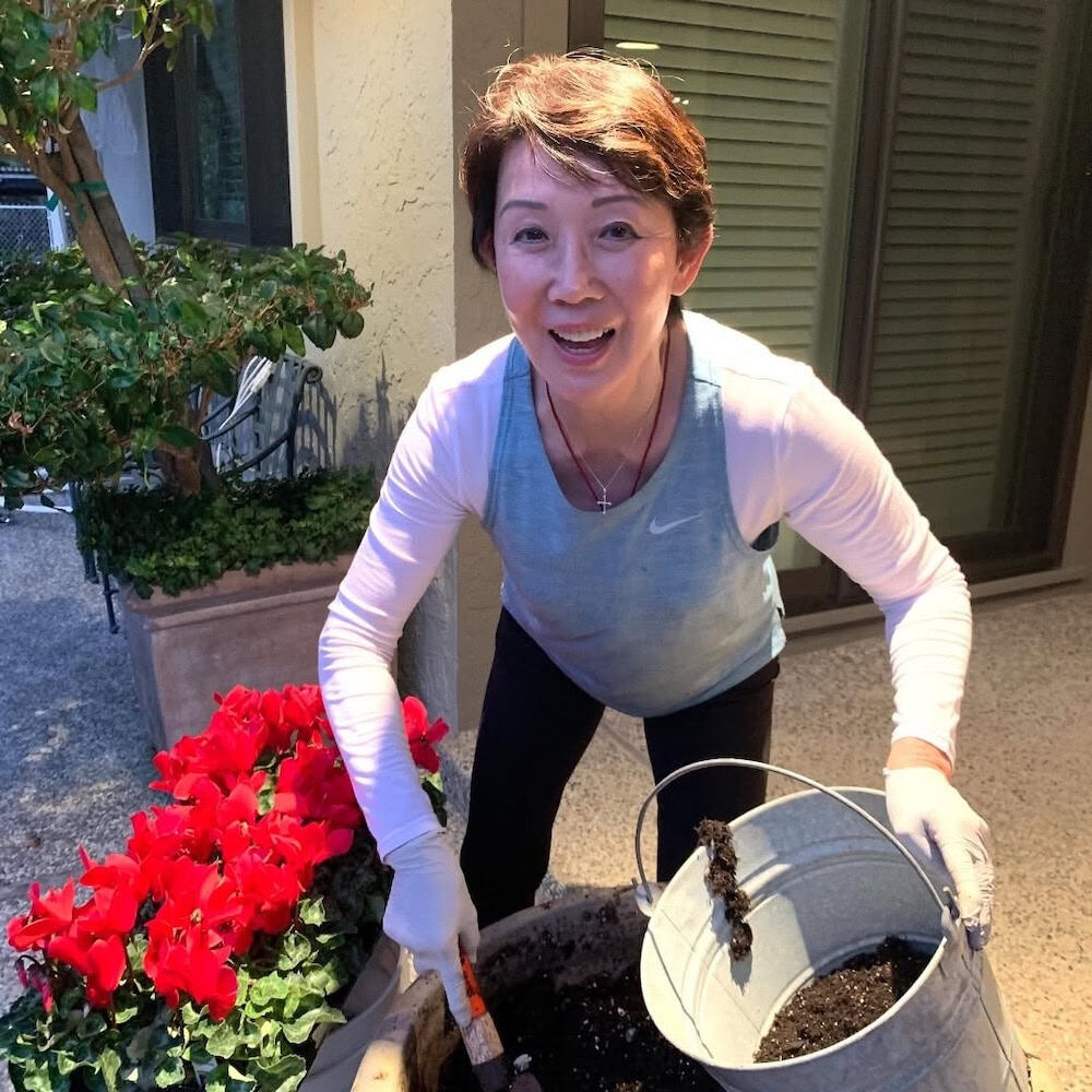 Vera-planting-flowers